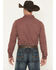 Image #4 - Gibson Trading Co Men's Buckshot Striped Print Long Sleeve Snap Stretch Western Shirt, Burgundy, hi-res