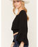 Image #2 - Shyanne Women's Pearl 3/4 Sleeve Smocked Waist Top, Black, hi-res