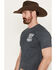 Image #2 - Cowboy Hardware Men's Outlaw Whiskey Short Sleeve Graphic T-Shirt, Heather Grey, hi-res