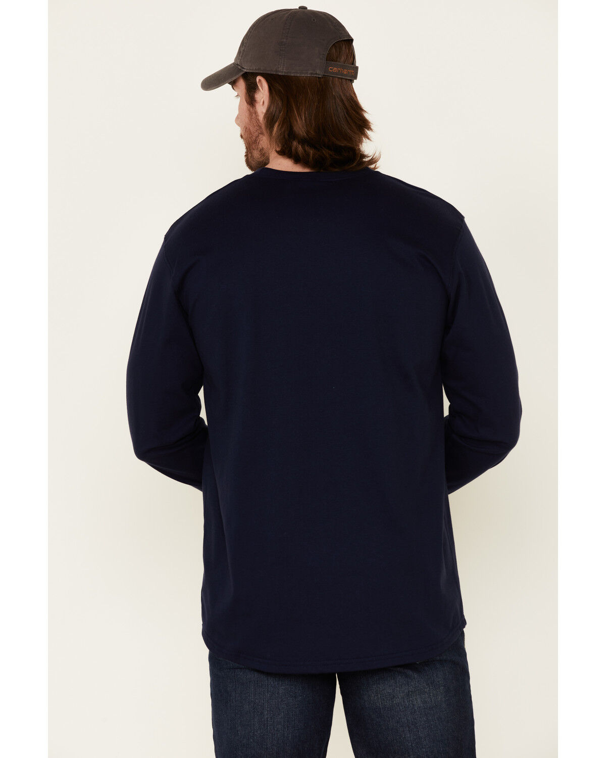 Image #4 - Cody James Men's FR Logo Long Sleeve Work T-Shirt, Indigo, hi-res
