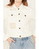 Image #3 - Cleo + Wolf Women's Patched Trucker Jacket, White, hi-res