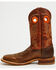 Image #3 - Justin Men's Bent Rail Nash Western Boots - Broad Square Toe, Brown, hi-res