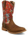 Image #1 - Hooey by Twisted X Girls' Floral Western Boots - Broad Square Toe, Red, hi-res