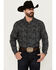 Image #1 - Panhandle Men's Paisley Print Long Sleeve Snap Performance Western Shirt , Charcoal, hi-res