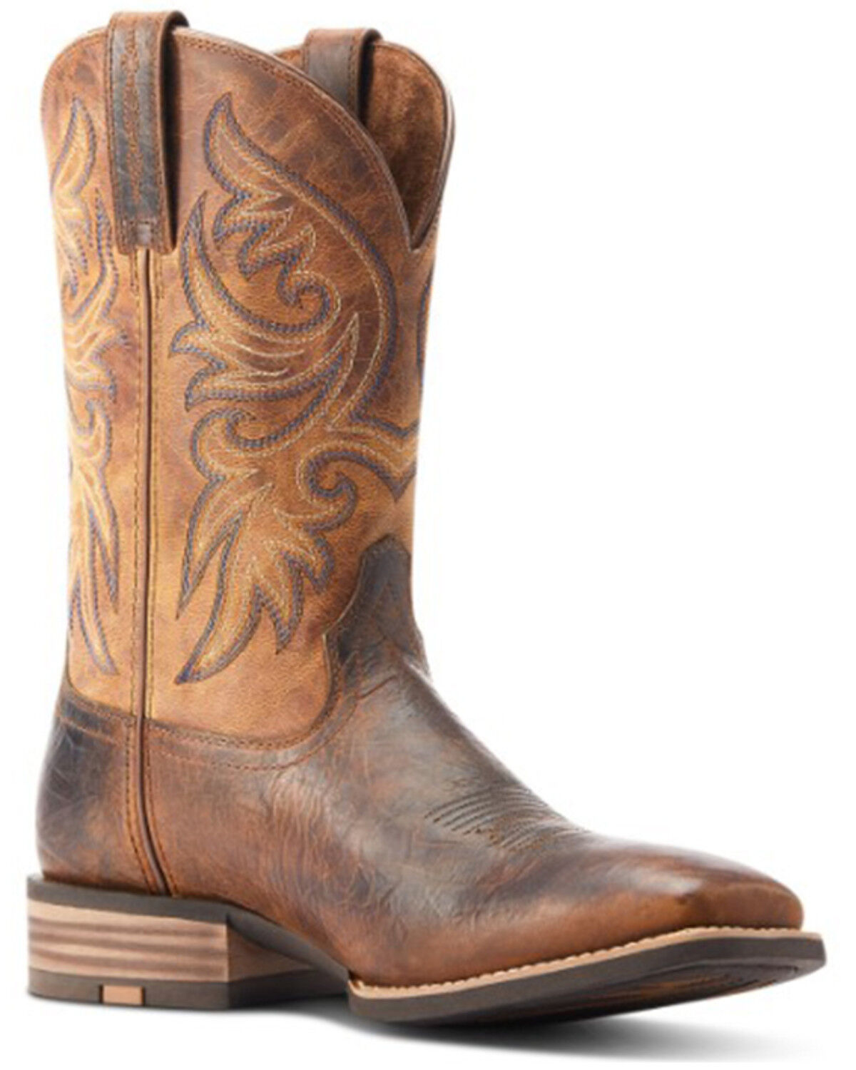 Image #1 - Ariat Men's Slingshot Bartop Western Performance Boots - Broad Square Toe, Brown, hi-res