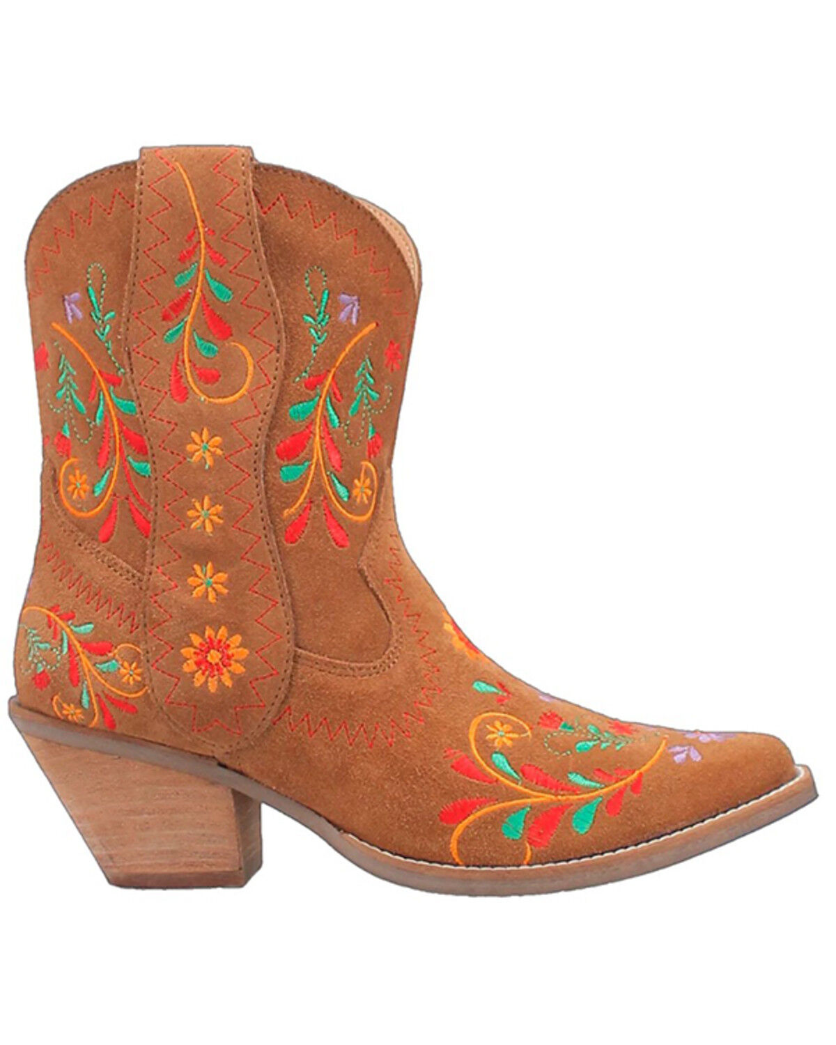 Image #2 - Dingo Women's Sugar Bug Suede Fashion Booties - Round Toe, Caramel, hi-res