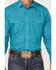 Roper Men's Classic Long Sleeve Western Shirt , Teal, hi-res