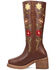 Image #4 - Dingo Women's Floral Bloom Fashion Boots - Round Toe, Brown, hi-res