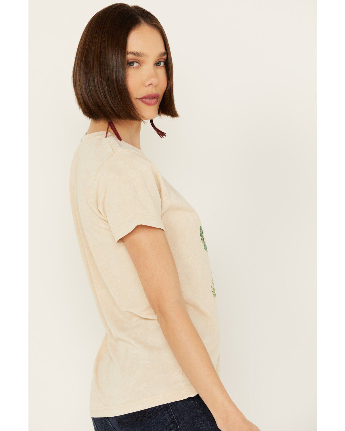 Image #2 - Changes Women's Lone Star Short Sleeve Graphic Tee, Cream, hi-res