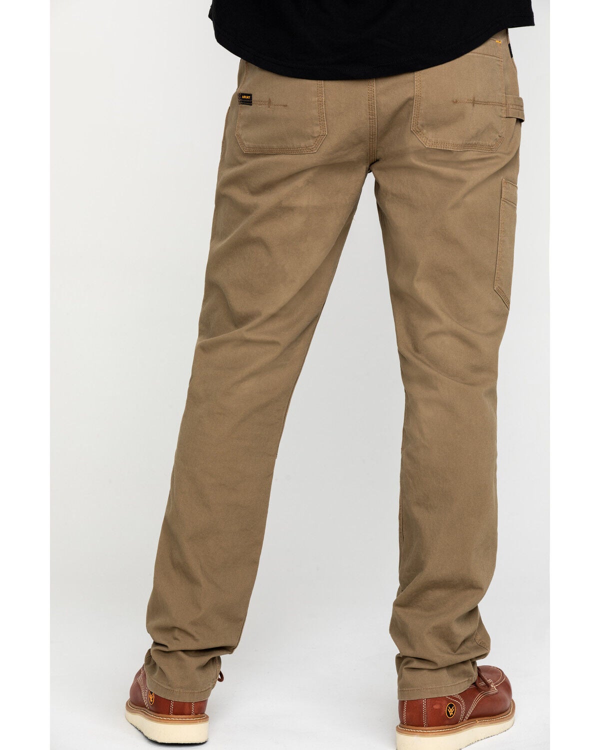 Ariat Men's Khaki Rebar M4 Made Tough Durastretch Double Front Straight Work Pants, Beige/khaki, hi-res