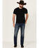Image #1 - Levi's Men's 501 Unicycle Dark Wash Original Fit Straight Leg Stretch Denim Jeans, Dark Medium Wash, hi-res