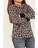Image #3 - Ampersand Avenue Girls' Leopard Print Half Zip Hooded Pullover, Grey, hi-res