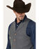 Image #2 - Scully Men's Ranchwear Vest, Charcoal, hi-res