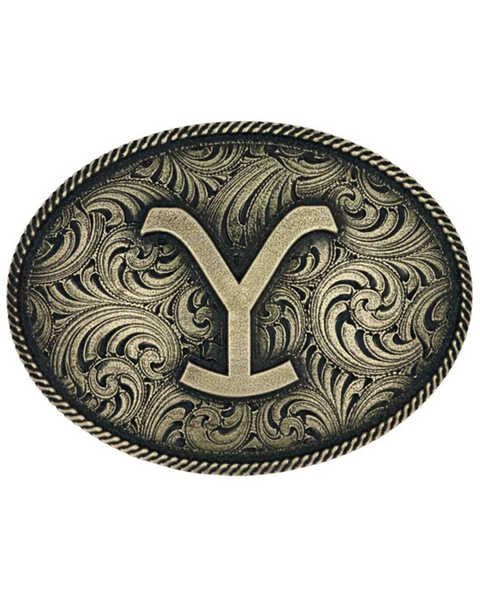 Image #1 - Montana Silversmiths Women's Yellowstone Floral Filigree Belt Buckle, Silver, hi-res