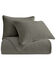 HiEnd Accents Gray Stonewashed Cotton & Velvet 3-Piece King Quilt Set , Grey, hi-res