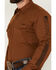 Image #3 - RANK 45® Men's South West Action Twill Long Sleeve Snap Performance Western Shirt, Rust Copper, hi-res