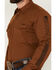 Image #3 - RANK 45® Men's South West Action Twill Long Sleeve Snap Performance Western Shirt , Rust Copper, hi-res