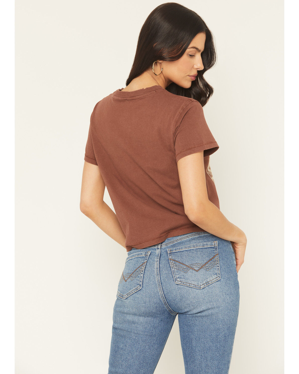 Image #4 - Idyllwind Women's Mustang Wild Short Sleeve Graphic Tee, Chocolate, hi-res