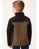 Image #2 - Roper Boys' Pieced Softshell Jacket, Brown, hi-res