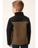 Image #2 - Roper Boys' Pieced Softshell Jacket , Brown, hi-res