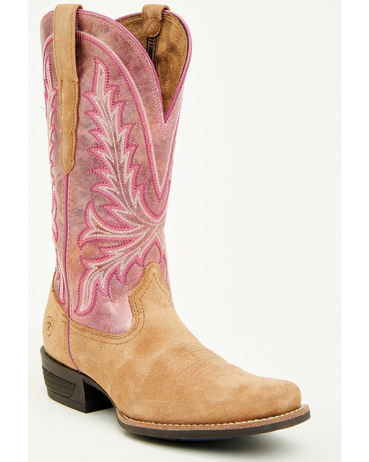 Ariat Women's Rock Creek Western Boots - Square Toe, Pink, hi-res