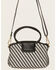 Image #3 - Hobo Women's Sheila Top Zip Crossbody Bag, Black/white, hi-res
