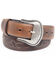 Image #1 - Cody James Men's Turquoise Stitched Longhorn Buckle Belt, Brown, hi-res