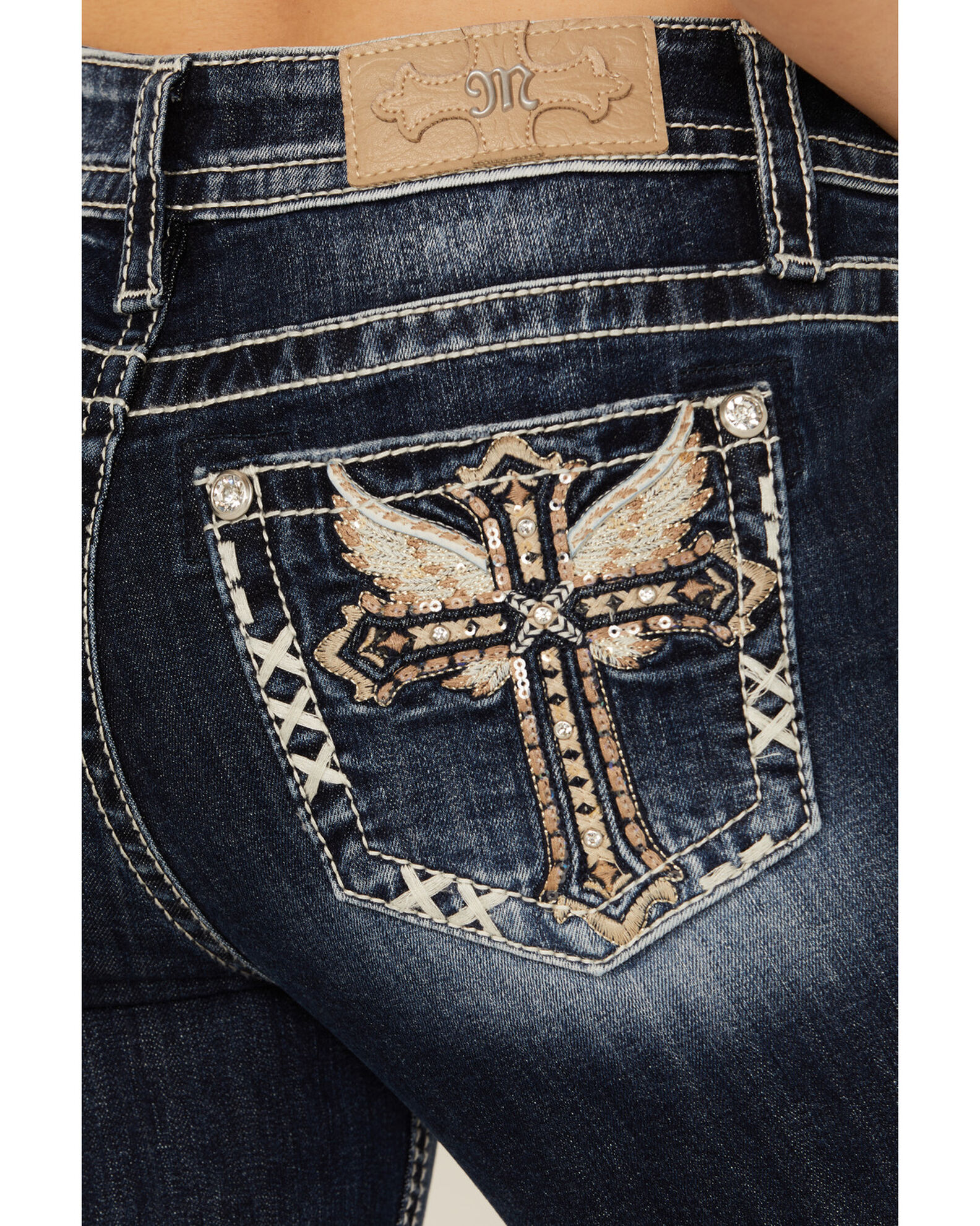 Miss me jeans with wings on pocket store