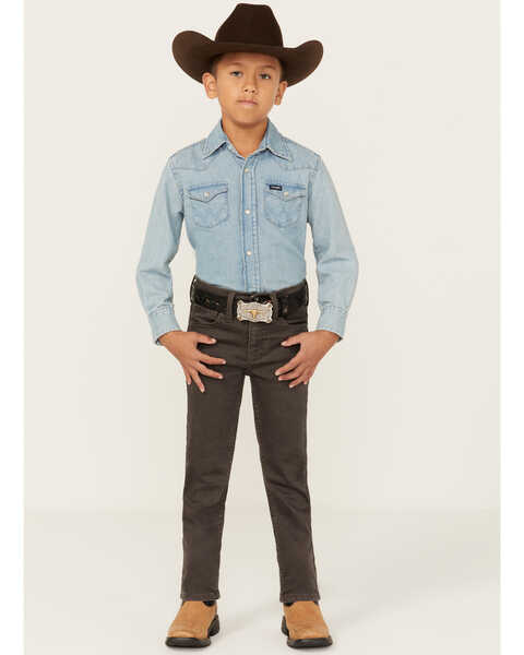 Image #1 - Cody James Little Boys' Appaloosa Slim Straight Stretch Jeans , Charcoal, hi-res