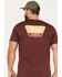 Brixton Men's Linwood Logo Graphic T-Shirt, Burgundy, hi-res