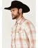 Image #2 - Cody James Men's Samba Plaid Print Long Sleeve Snap Western Shirt - Big , Red, hi-res