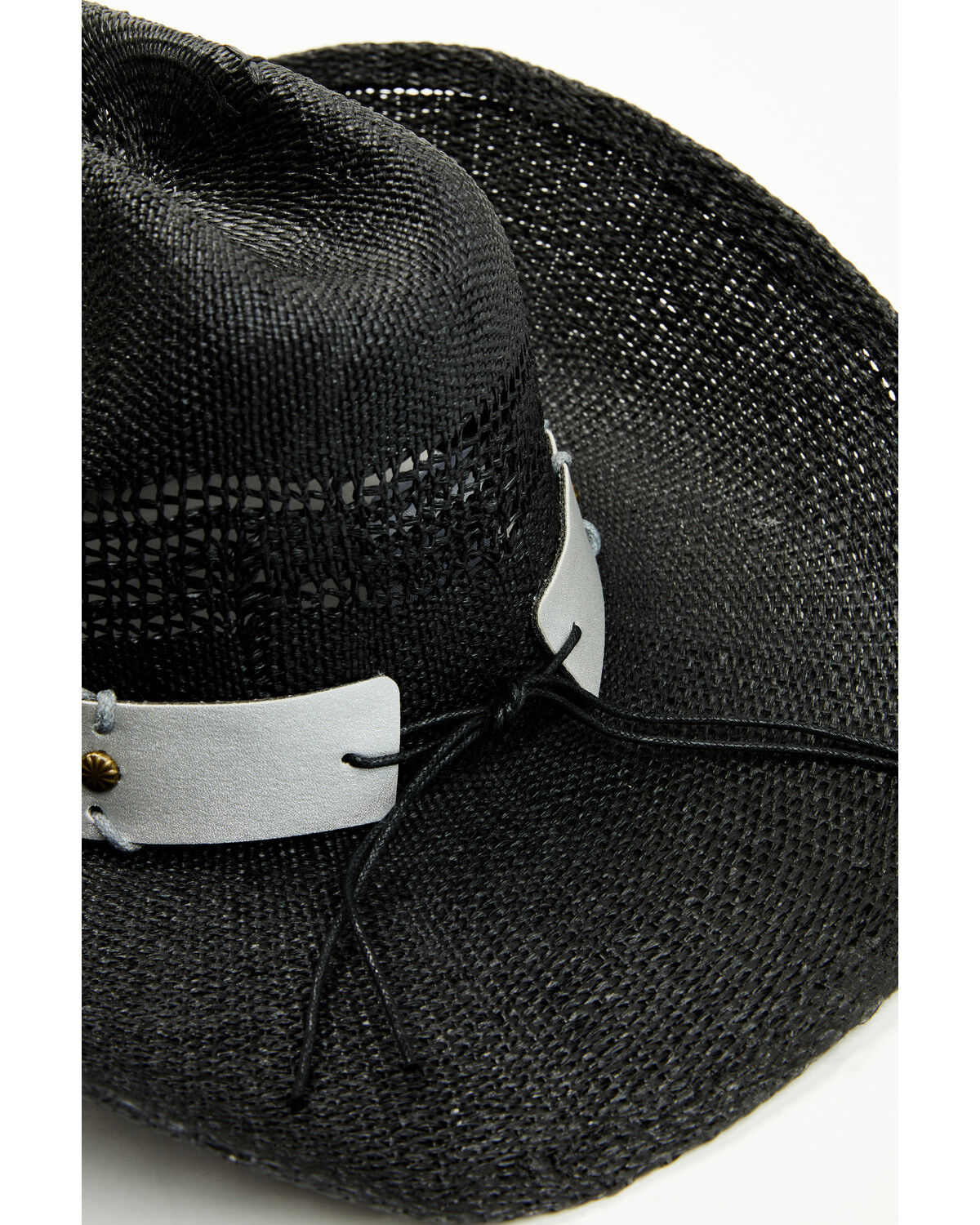 Image #3 - Cody James Longhorn Luke Straw Cowboy Hat, Black, hi-res