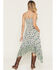 Image #4 - Angie Women's Border Print Front Twist Sleeveless Midi Dress, Ivory, hi-res