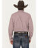 Image #4 - Cinch Men's Checkered Print Long Sleeve Button-Down Shirt, Burgundy, hi-res