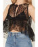 Image #3 - Originality Women's Lace Tie-Front Sleeveless Ruffle Top, Black, hi-res