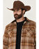 Image #2 - Dakota Grizzly Men's Ivan Plaid Print Sherpa Lined Shirt Jacket, Medium Brown, hi-res