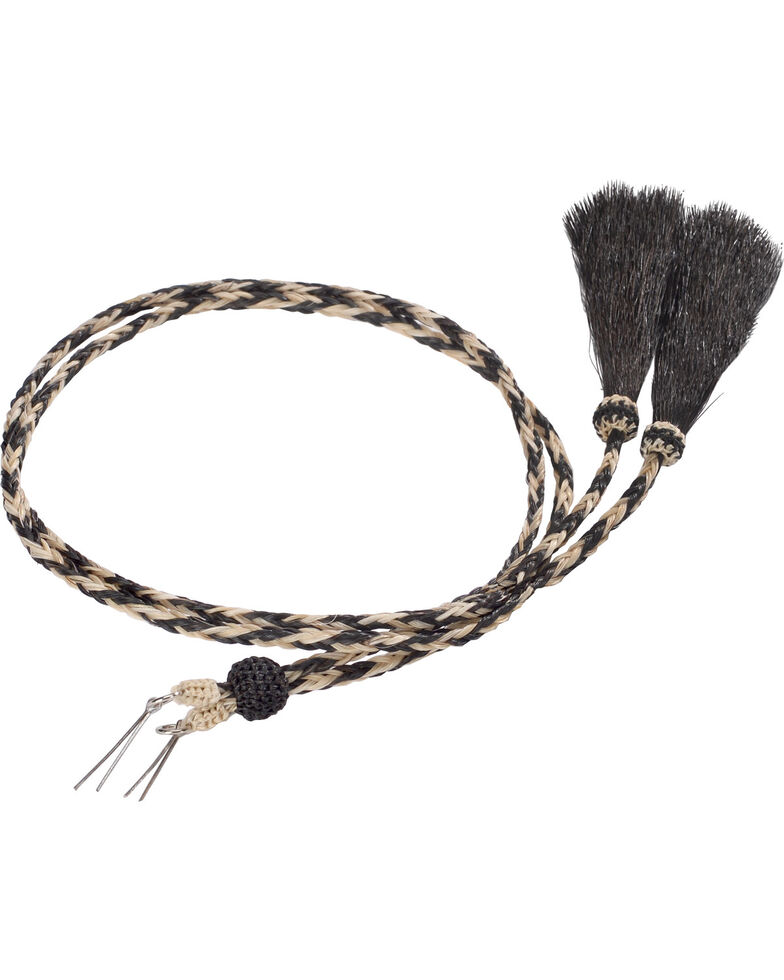 Cody James Black and White Braided Stampede String, Black, hi-res