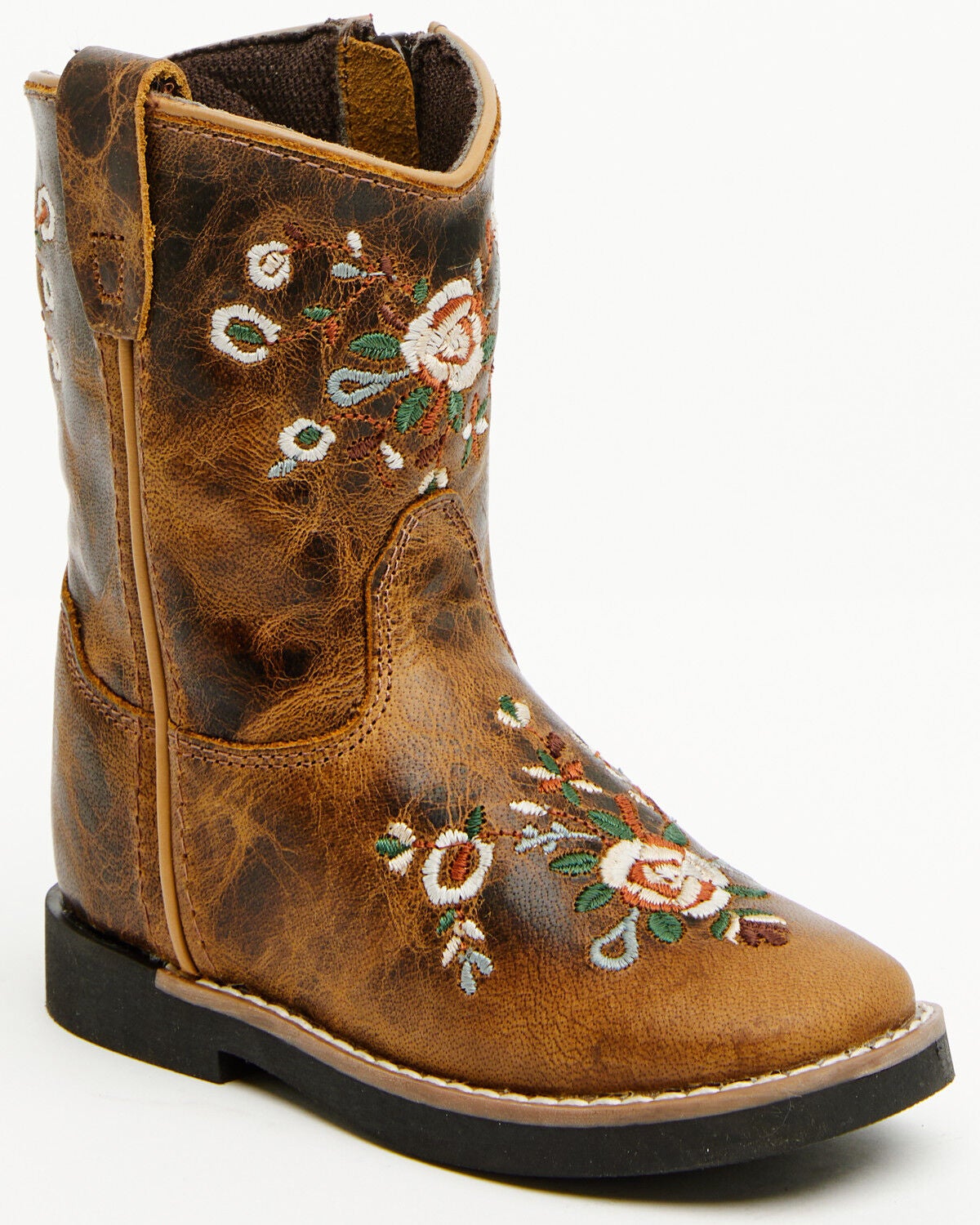 Shyanne Toddler Girls' Little Bitty Masie Western Boots - Broad Square Toe, Brown, hi-res