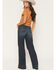 Image #3 - Ariat Women's Dark Wash Ultra High Rise Jill Wide Leg Stretch Denim Jeans, Dark Wash, hi-res