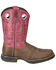 Image #2 - Smoky Mountain Women's Prairie Western Boots - Broad Square Toe , Pink, hi-res