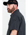 Image #4 - Hawx Men's Charcoal Solid Yarn Dye Two Pocket Short Sleeve Work Shirt - Big, Charcoal, hi-res