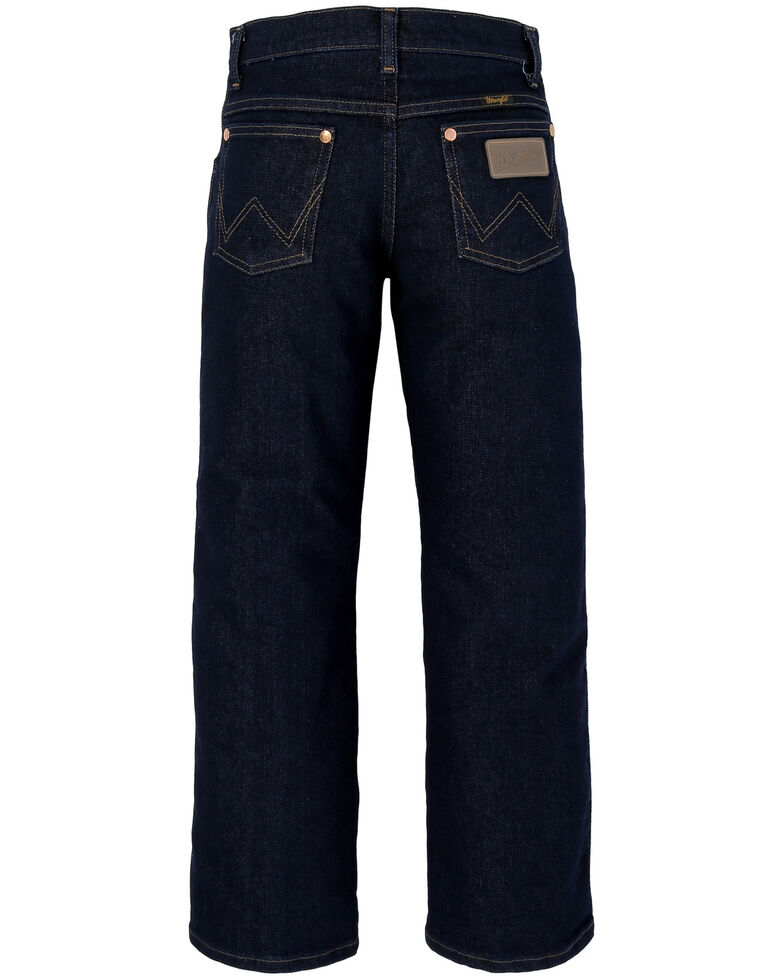 Wrangler Boys' Dark Prewash Active Flex Regular Cowboy Cut Jeans , Blue, hi-res