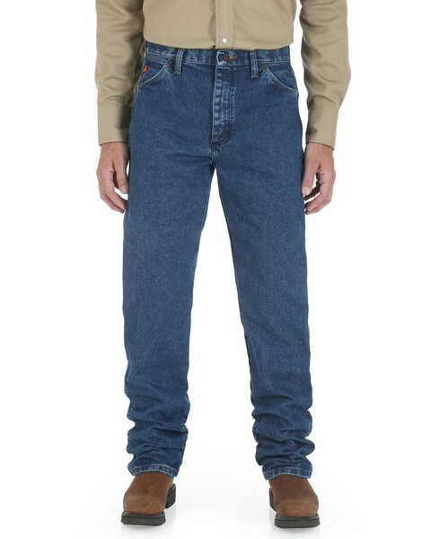 Wrangler Men's FR Original Fit Work Jeans , Blue, hi-res