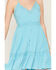 Image #3 - Shyanne Women's Marin Lace Trim Mini Dress, Bright Blue, hi-res