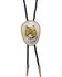 Image #1 - Western Express Men's German Silver Horsehead And Horseshoe Bolo Tie, Silver, hi-res