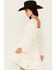Image #4 - Jolt Women's Lace Trim Long Sleeve Tiered Mini Dress, Ivory, hi-res