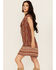Image #3 - Idyllwind Women's Saxony Tapestry Print Short Sleeve Mini Dress, Caramel, hi-res