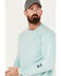 Image #2 - Cody James Men's FR Logo Long Sleeve Stretch Work T-Shirt, Aqua, hi-res