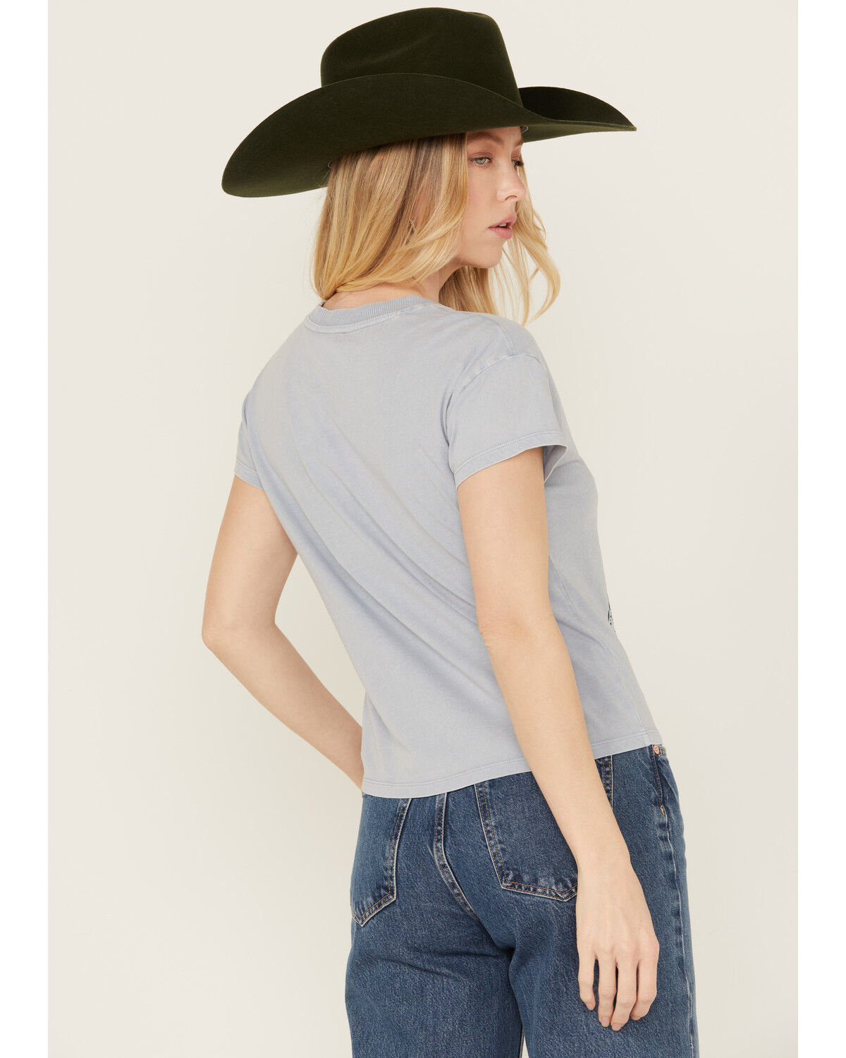 Image #4 - White Crow Women's Ombre Bandana Short Sleeve Graphic Print Tee, Blue, hi-res