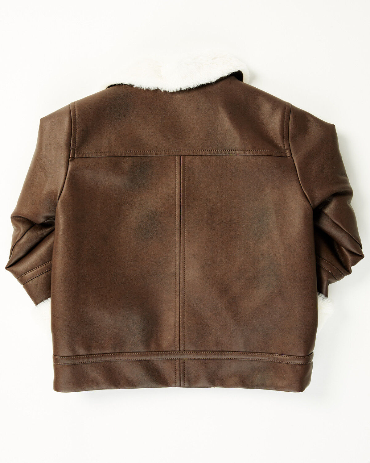 Image #3 - Urban Republic Toddler Girls' Sherpa Lined Moto Jacket, Tan, hi-res